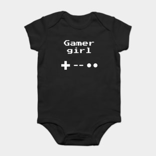 Gamer Girl 8-bit Retro Gaming Baby Bodysuit